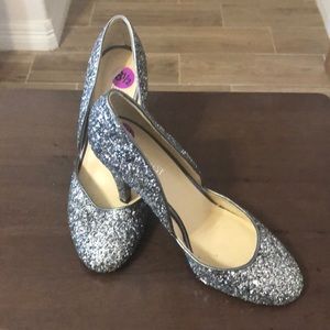 Nine West wedding silver shoes